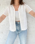 The Crochet Half Button Cardigan (M)