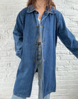 The Dark Wash Lined Denim Coat (L)