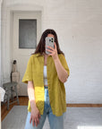 The Chartreuse Flax Button Up (L)