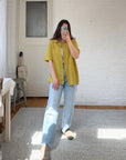 The Chartreuse Flax Button Up (L)