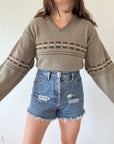 The V Neck Academia Sweater (L)