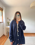 The Navy Polo Cardigan (XL)