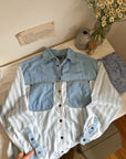 The Striped Denim Button Up (S)