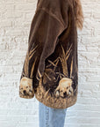 The Dog & Grass Fuzzy Zip Up (L)
