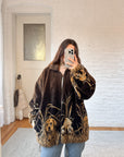 The Dog & Grass Fuzzy Zip Up (L)