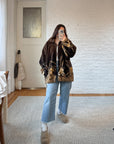 The Dog & Grass Fuzzy Zip Up (L)