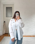 The Embroidered Cottage Button Up (L)