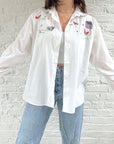 The Embroidered Cottage Button Up (L)