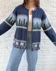 The Icy Tree Fair Isle Zip Up (XL)