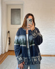The Icy Tree Fair Isle Zip Up (XL)