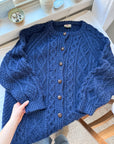 The Navy Finch Fisherman Cardigan (XL)