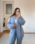 The Icy Blue Irish Knit Cardigan (L)