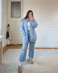 The Icy Blue Irish Knit Cardigan (L)