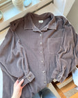 The Hot Cocoa Corduroy Button Up (XL)