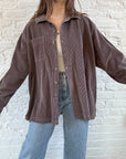 The Hot Cocoa Corduroy Button Up (XL)
