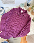 The Plum Zip Up Cardigan (M)