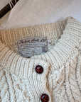 The Classic Cream Fisherman Cardigan (S)