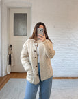 The Classic Cream Fisherman Cardigan (S)