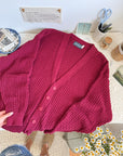The Cranberry Textured Cardigan (L)