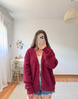 The Cranberry Textured Cardigan (L)