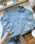 The Flurry Denim Button Up (L)