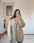 The Polar Plunge Oat Irish Cardigan (L)