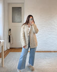The Polar Plunge Oat Irish Cardigan (L)
