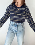 The Navy Pattern Sweater (XL)