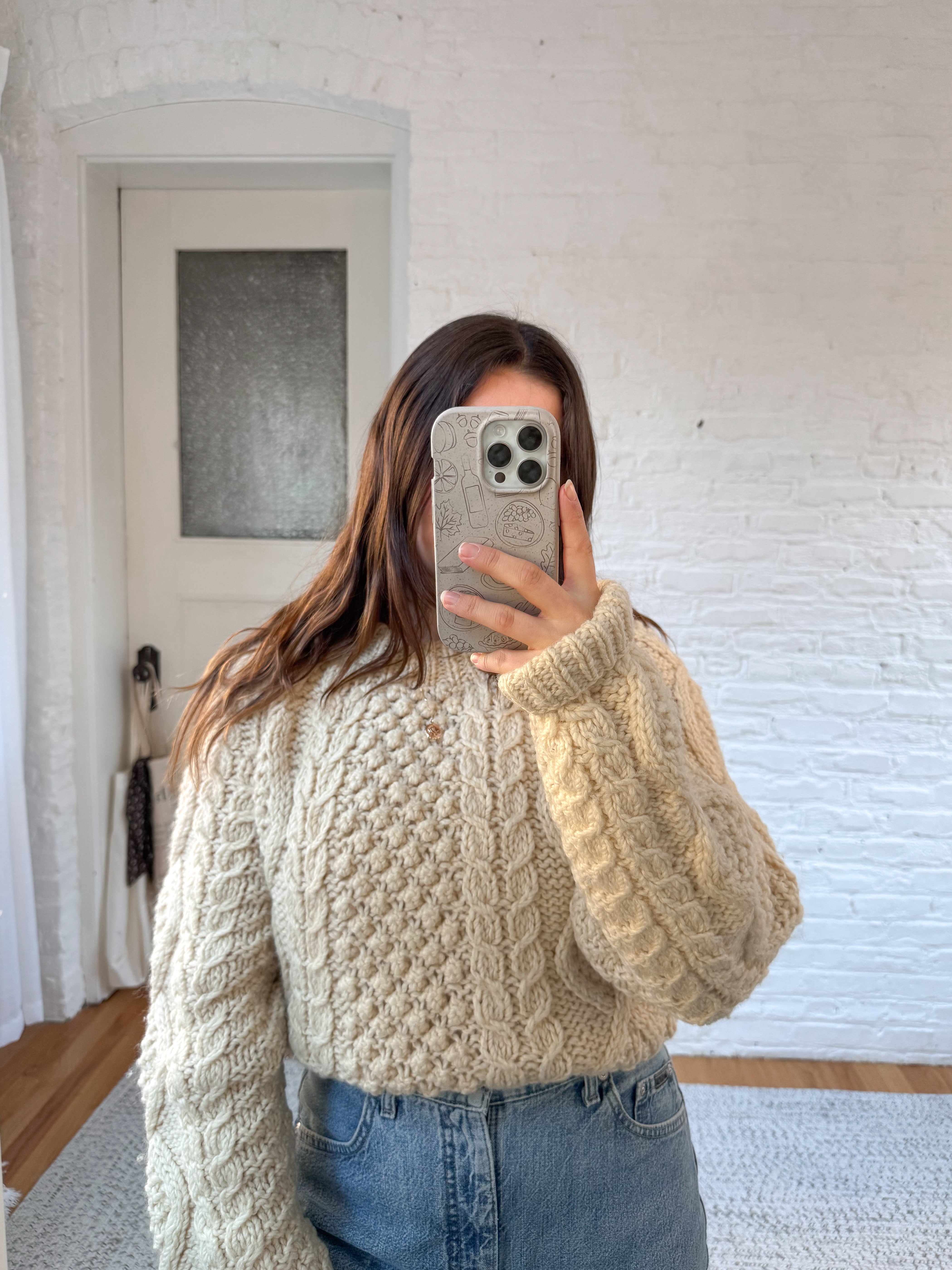 The French Knot Chunky Fisherman Sweater (XL) – earthful collective