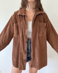 The Chestnut Corduroy Zip Up (XL)