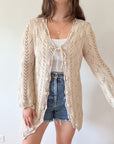 The Crochet Latte Cardigan (M)
