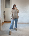 The Speckled Reading Nook Sweater (XL)