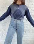 The Overcast Argyle Sweater (L)