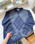 The Overcast Argyle Sweater (L)