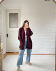 The Maroon Cable Knit Cardi (XL)