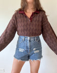 The Changing Leaf Henley Sweater (L)