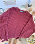 The Currant Textured Sweater (L)
