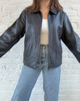 The Dark Coffee Bean Leather Jacket (S)