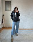 The Dark Coffee Bean Leather Jacket (S)