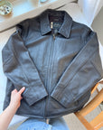 The Dark Coffee Bean Leather Jacket (S)