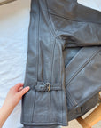 The Dark Coffee Bean Leather Jacket (S)