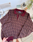The Changing Leaf Henley Sweater (L)