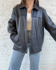 The Warm & Cozy Leather Jacket (XL)