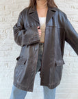 The Chocolate Brown Leather Jacket (XL)