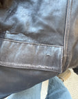 The Chocolate Brown Leather Jacket (XL)