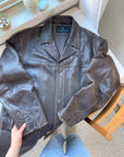 The Chocolate Brown Leather Jacket (XL)