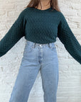 The Dark Teal Twist Sweater (XL)