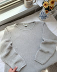 The Grey Textured Sweater (M)