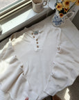 The Cream Henley Sweater (XLT)