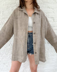 The Linen Chore Button Up (L)